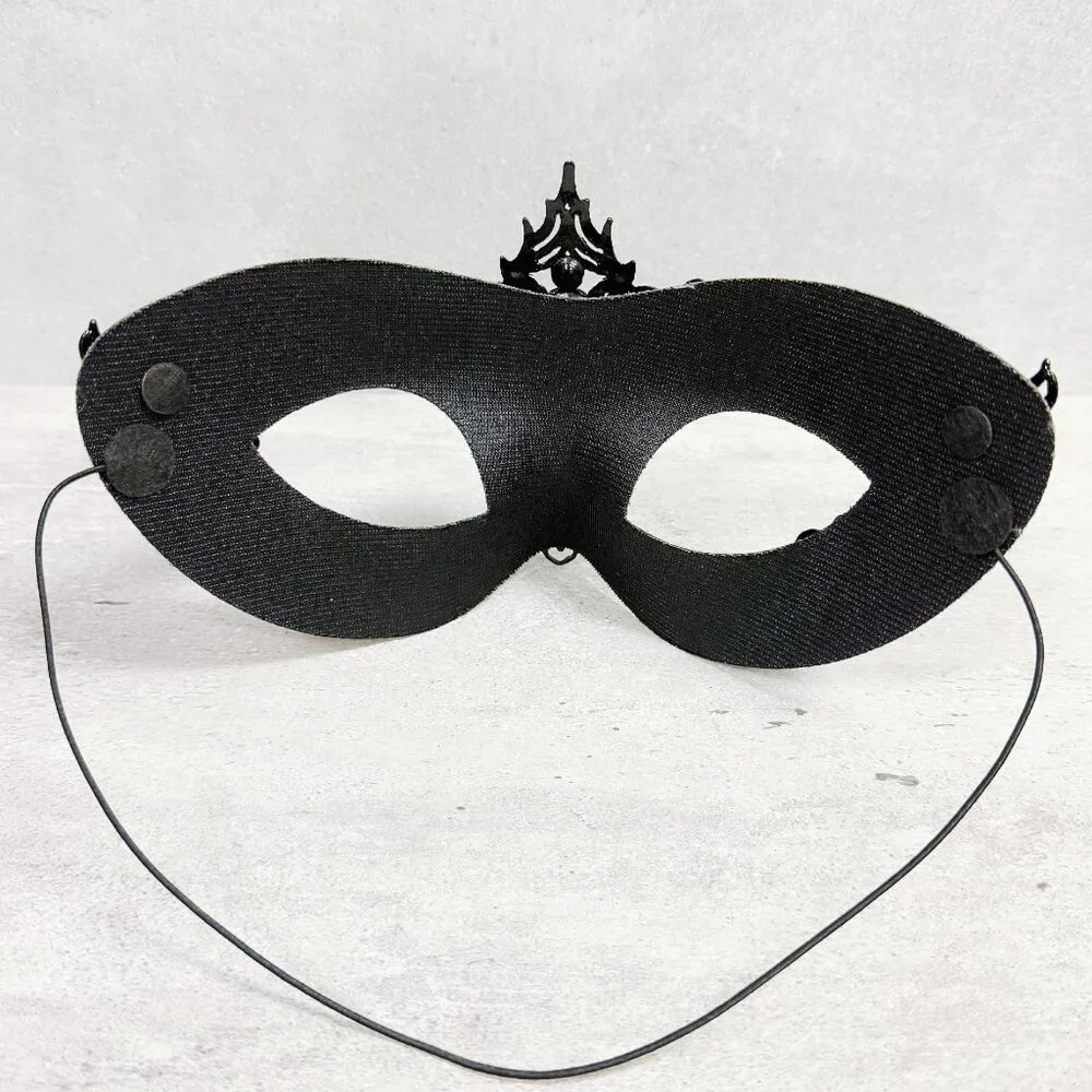Mens masquerade mask, Black rainbow mask, Venetian mask, Prom mask, 2 in 1 mask
